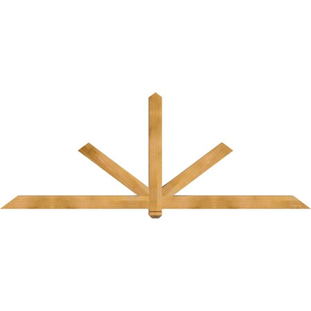 Ekena Millwork Kennewick Rough Sawn Timber Gable Bracket, Western Red Cedar, 96"W x 36"H x 4"D x 4"F, 9/12 Pitch GBW096X36X0404KEN00RWR